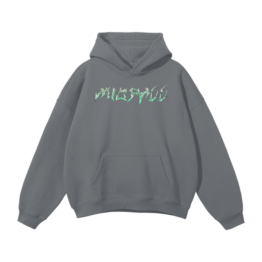 MidFall Grunge Chrome Oversized Hoodie